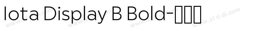 Iota Display B Bold字体转换
